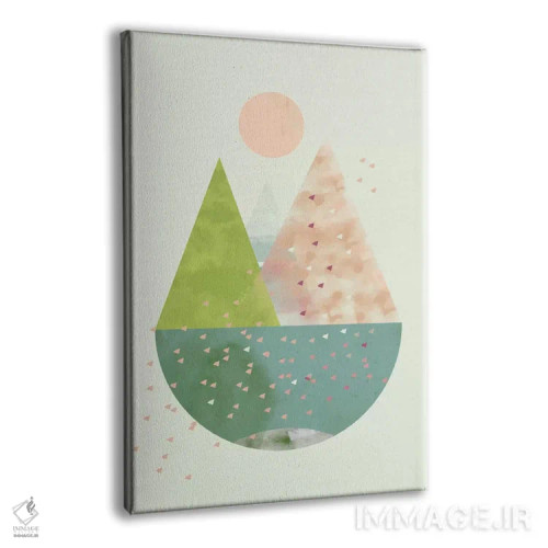 تابلو مینیمال بهار اثر فلت اول - نمای پرسپکتیو محصول