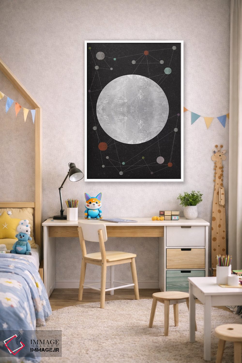 تابلو انتزاعی صورت فلکی ناشناخته اثر فلت اول - D1W