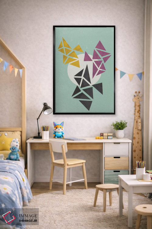 تابلو مینیمال دایره سفید اثر فلت اول - D2B