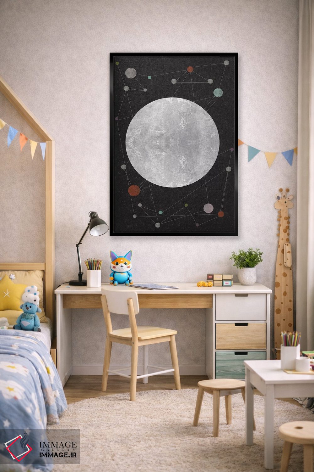 تابلو انتزاعی صورت فلکی ناشناخته اثر فلت اول - D2B