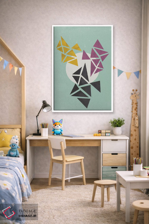 تابلو مینیمال دایره سفید اثر فلت اول - D1W