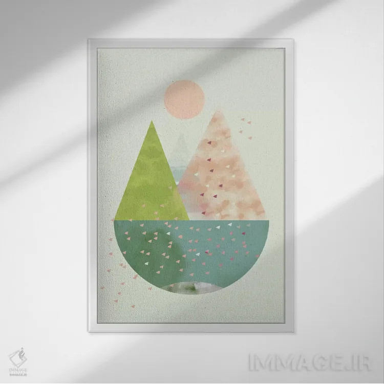 تابلو مینیمال بهار اثر فلت اول - نمای قابدار سفید