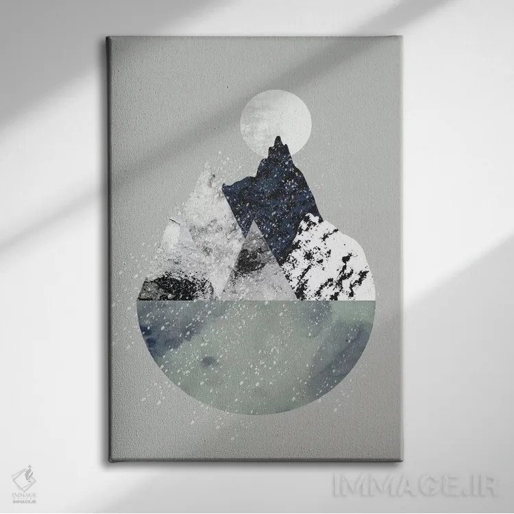 تابلو مینیمال زمستان اثر فلت اول - نمای روبهرو روی دیوار