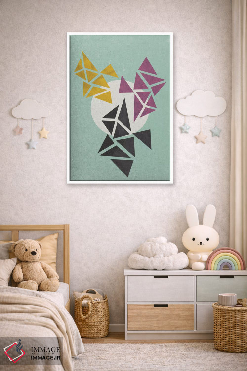 تابلو مینیمال دایره سفید اثر فلت اول - D3W