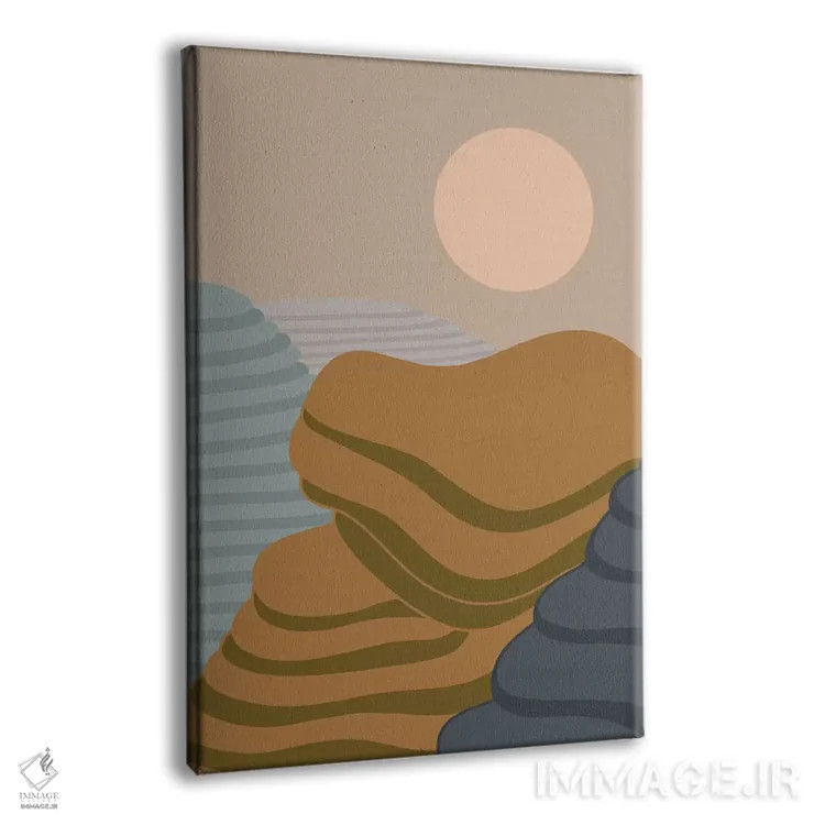 تابلو دکوراتیو مزارع پلکانی اثر فلت اول - نمای پرسپکتیو محصول