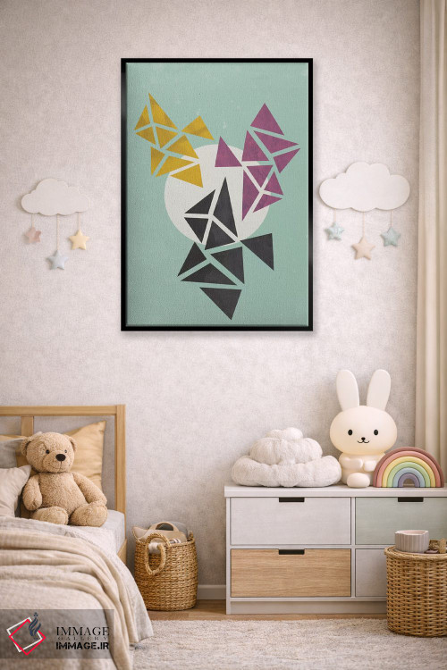 تابلو مینیمال دایره سفید اثر فلت اول - D4B