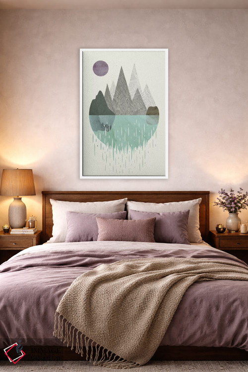 تابلو مینیمال آبشار اثر فلت اول - D2W