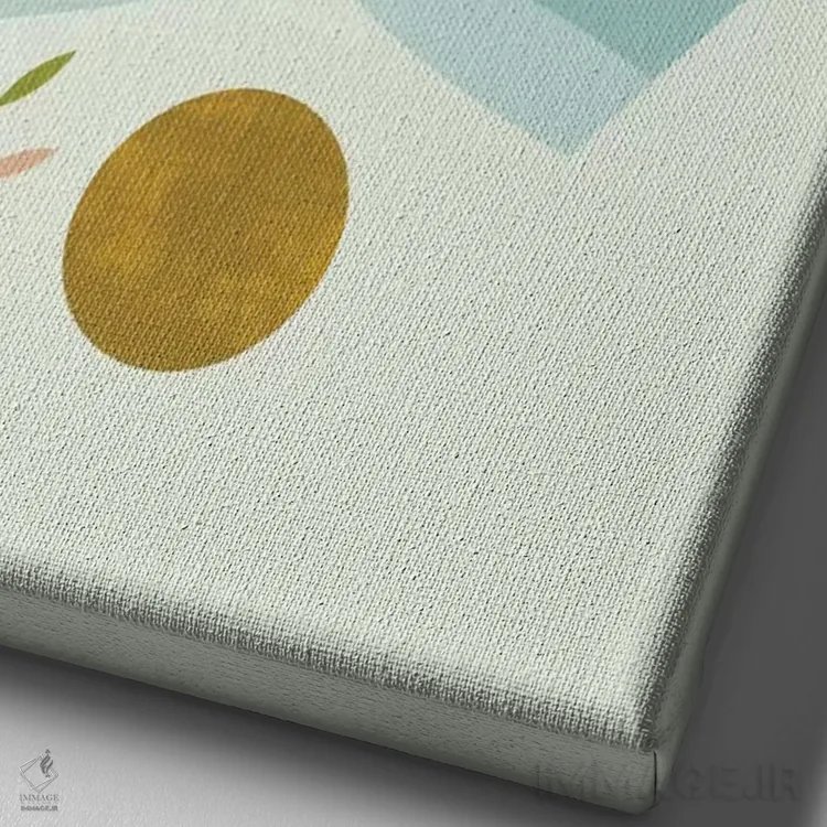 تابلو انتزاعی طوفان و آرامش اثر فلت اول - نمای نزدیک بافت بوم