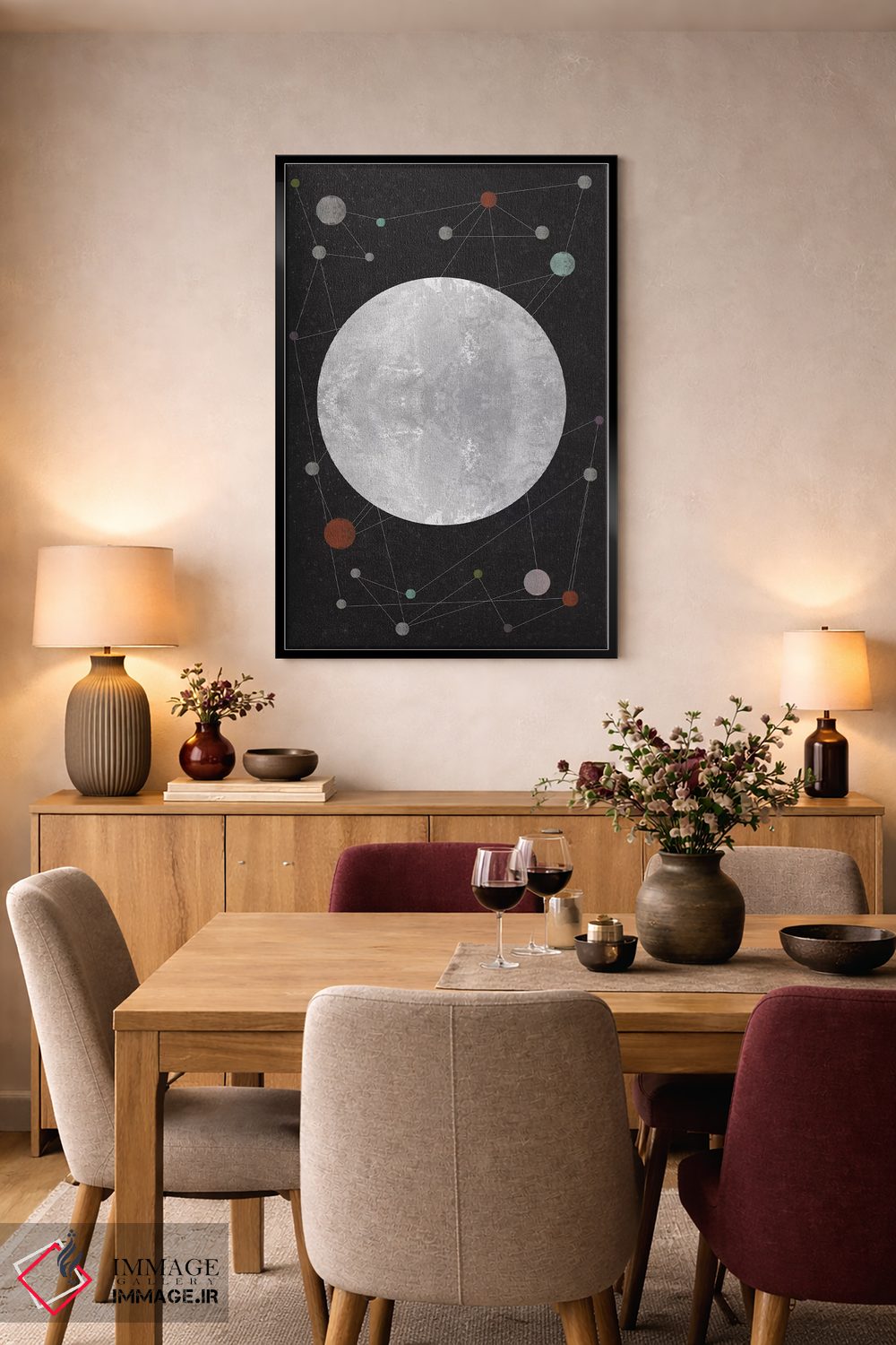 تابلو انتزاعی صورت فلکی ناشناخته اثر فلت اول - D6B