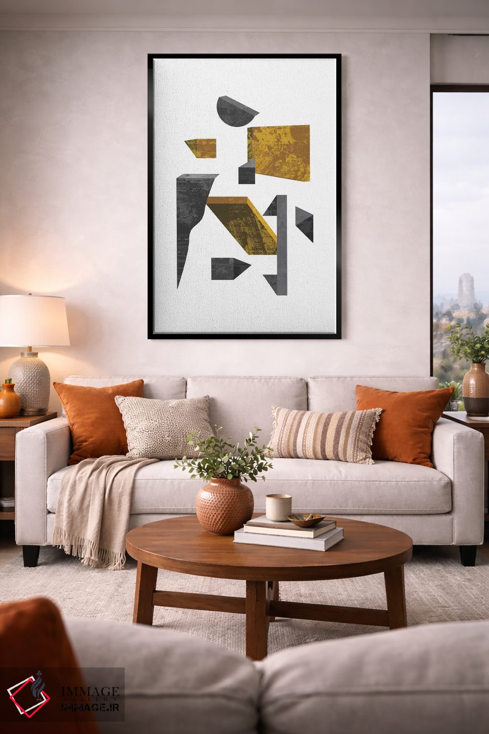 تابلو مینیمال حجمی اثر فلت اول - D2B