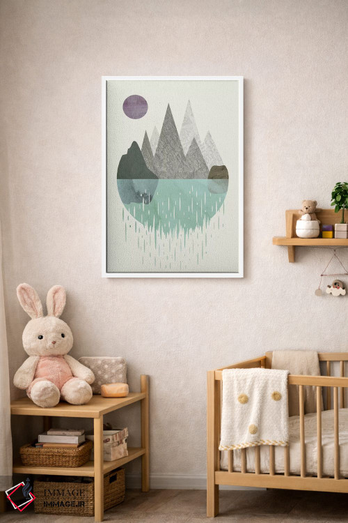 تابلو مینیمال آبشار اثر فلت اول - D3W