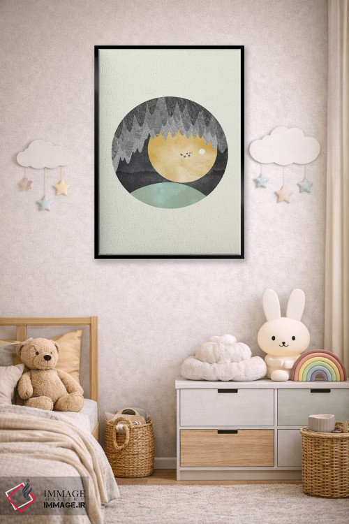 تابلو انتزاعی چشم انداز از غار اثر فلت اول - D5B