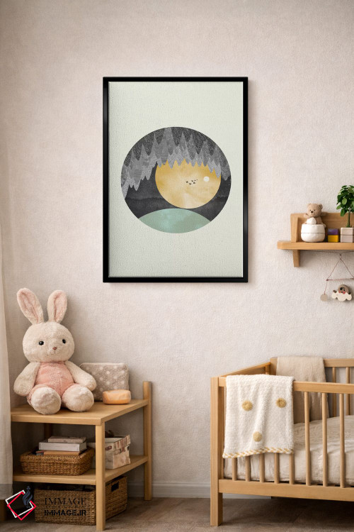 تابلو انتزاعی چشم انداز از غار اثر فلت اول - D4B