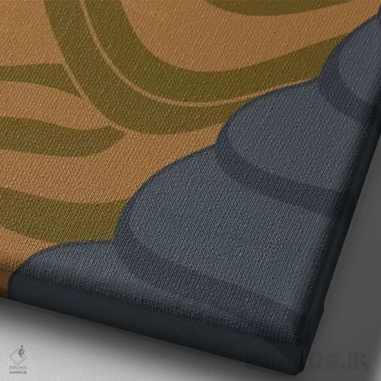 تابلو دکوراتیو مزارع پلکانی اثر فلت اول - نمای نزدیک بافت بوم