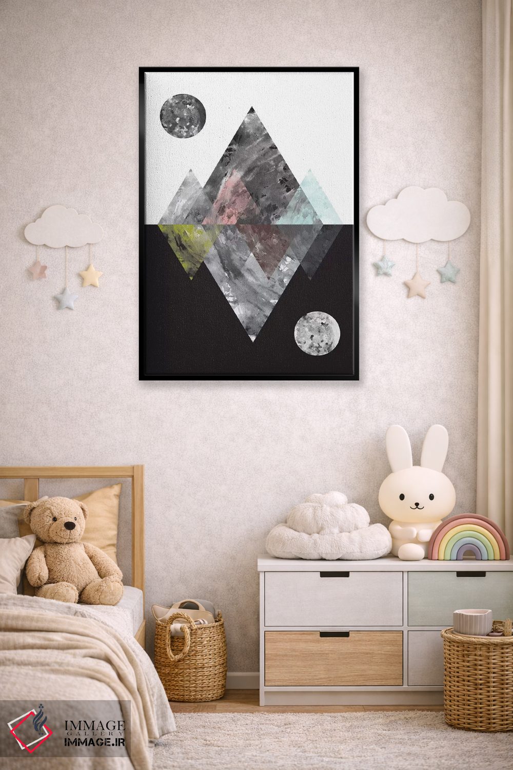 تابلو انتزاعی دنیاهای منعکس شده اثر فلت اول - D6B