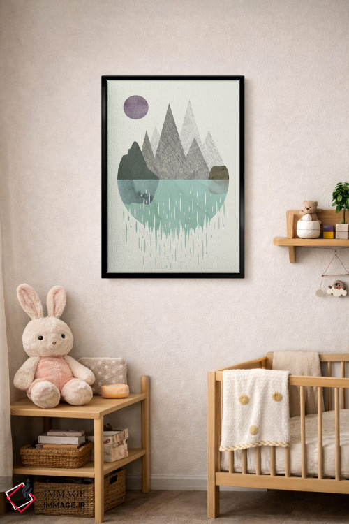 تابلو مینیمال آبشار اثر فلت اول - D5B