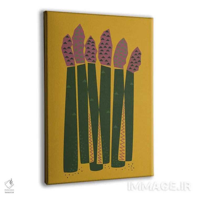 تابلو مدرن مارچوبه اثر فلت اول - نمای پرسپکتیو محصول