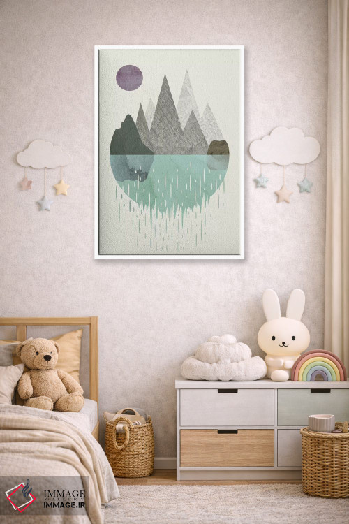 تابلو مینیمال آبشار اثر فلت اول - D4W