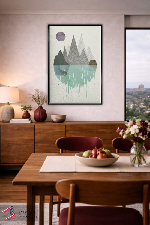 تابلو مینیمال آبشار اثر فلت اول - D6B