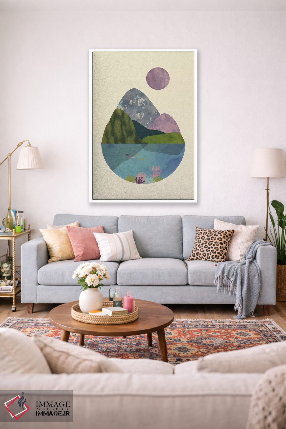 تابلو مینیمال تابستان اثر فلت اول - D1W