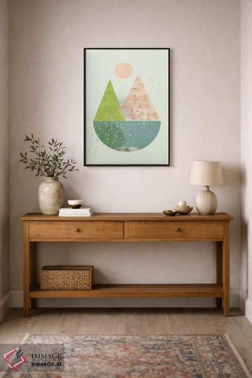 تابلو مینیمال بهار اثر فلت اول - D2B