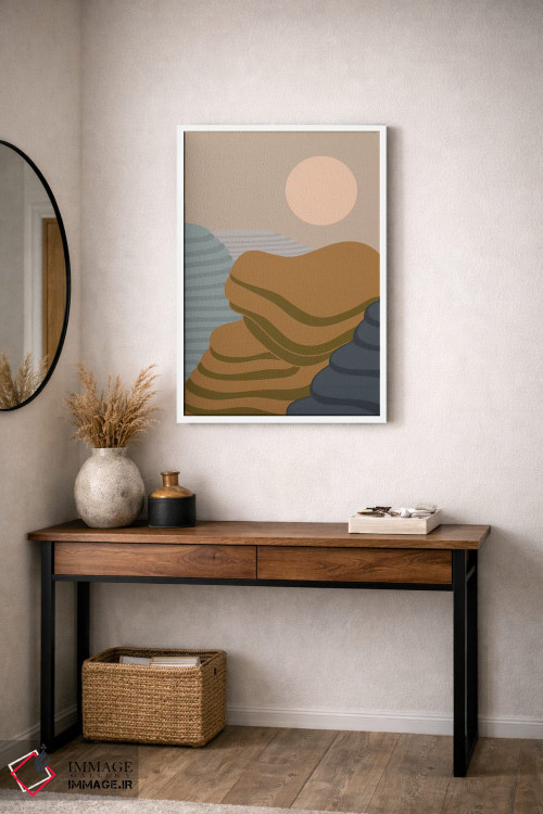 تابلو دکوراتیو مزارع پلکانی اثر فلت اول - D2W