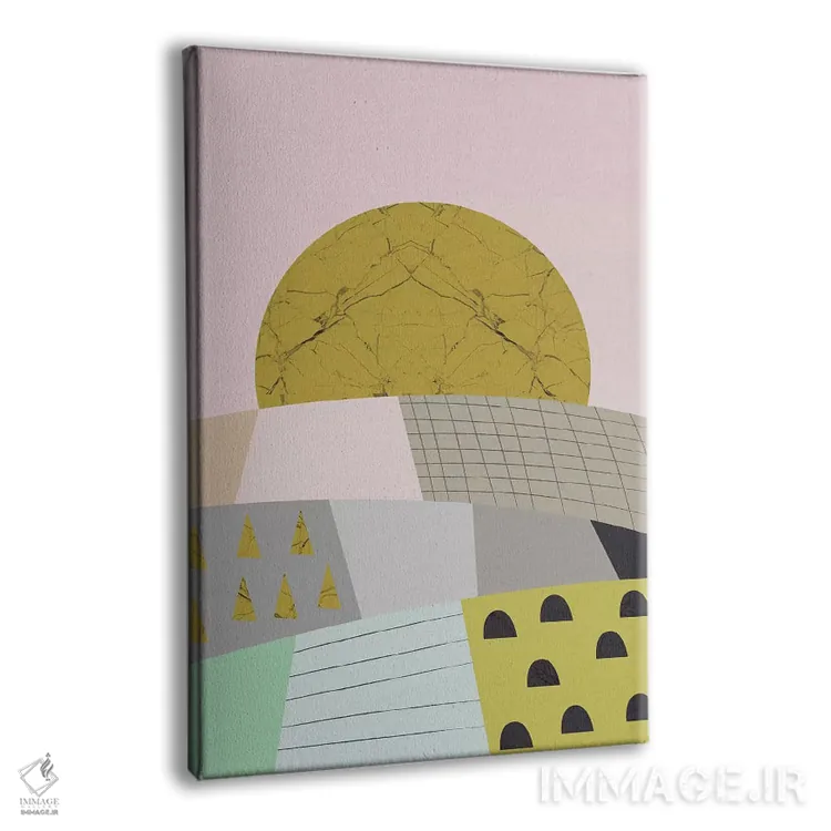 تابلو مینیمال تپه های کوچک اثر فلت اول - نمای پرسپکتیو محصول