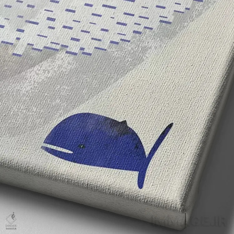 تابلو مینیمال خانه های ساحلی اثر فلت اول - نمای نزدیک بافت بوم