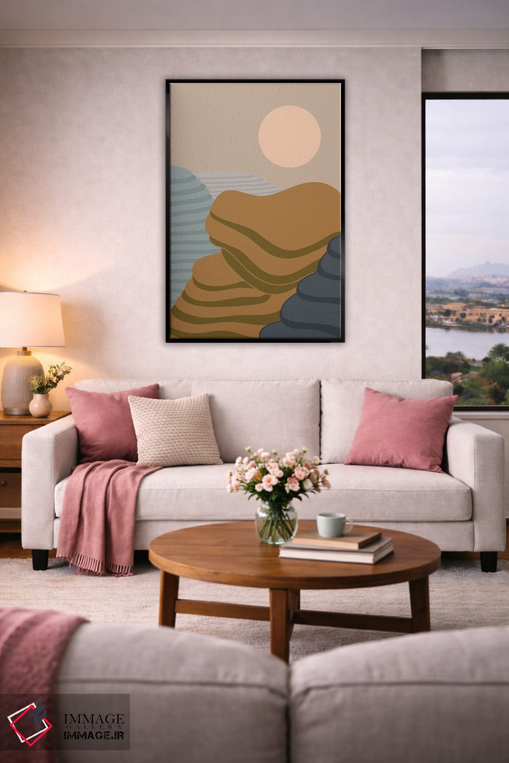 تابلو دکوراتیو مزارع پلکانی اثر فلت اول - D4B