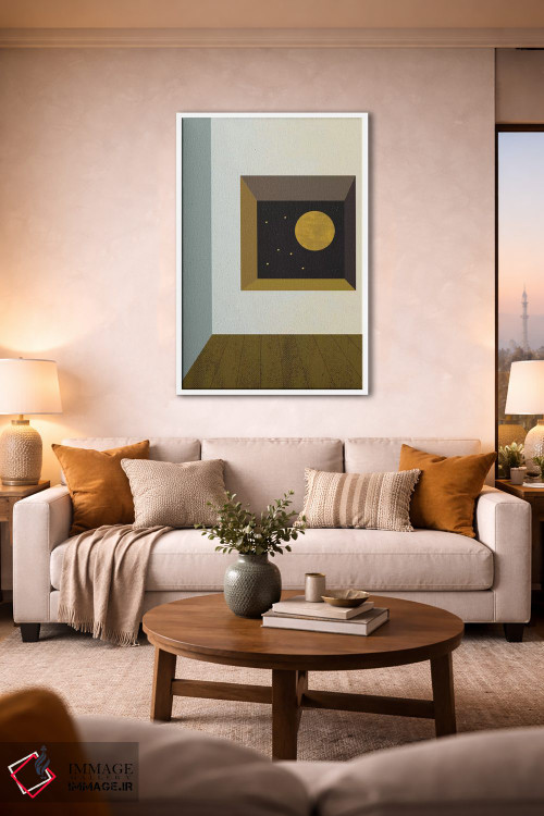 تابلو مینیمال اتاق اثر فلت اول - D1W