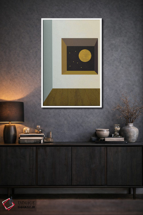 تابلو مینیمال اتاق اثر فلت اول - D2W