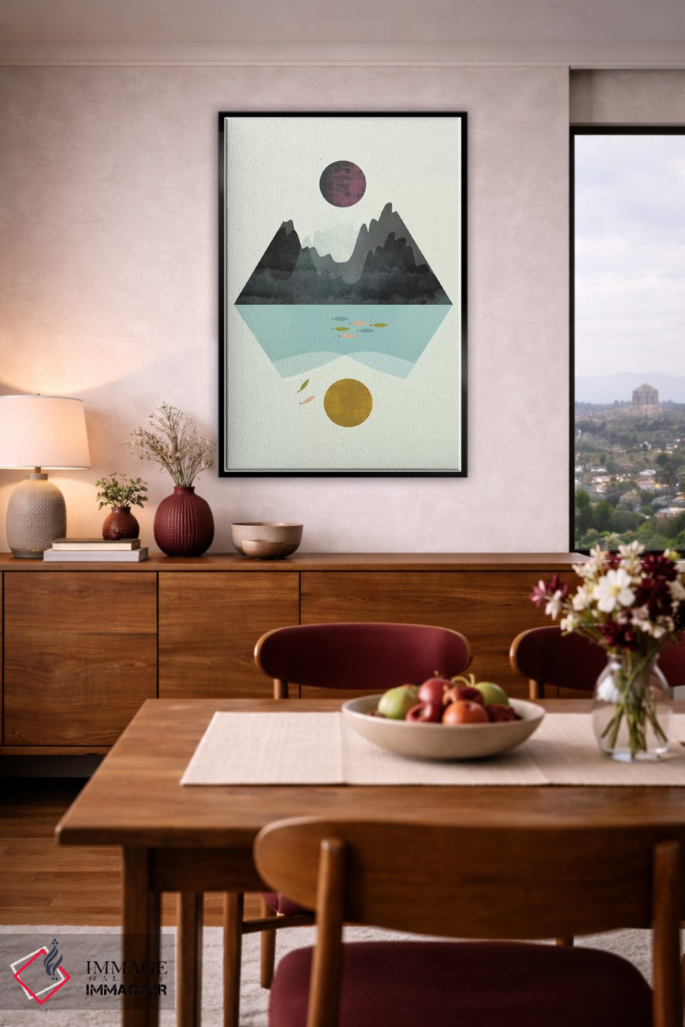 تابلو انتزاعی طوفان و آرامش اثر فلت اول - D5B