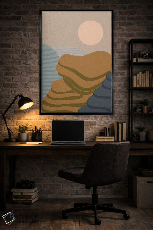 تابلو دکوراتیو مزارع پلکانی اثر فلت اول - D6B