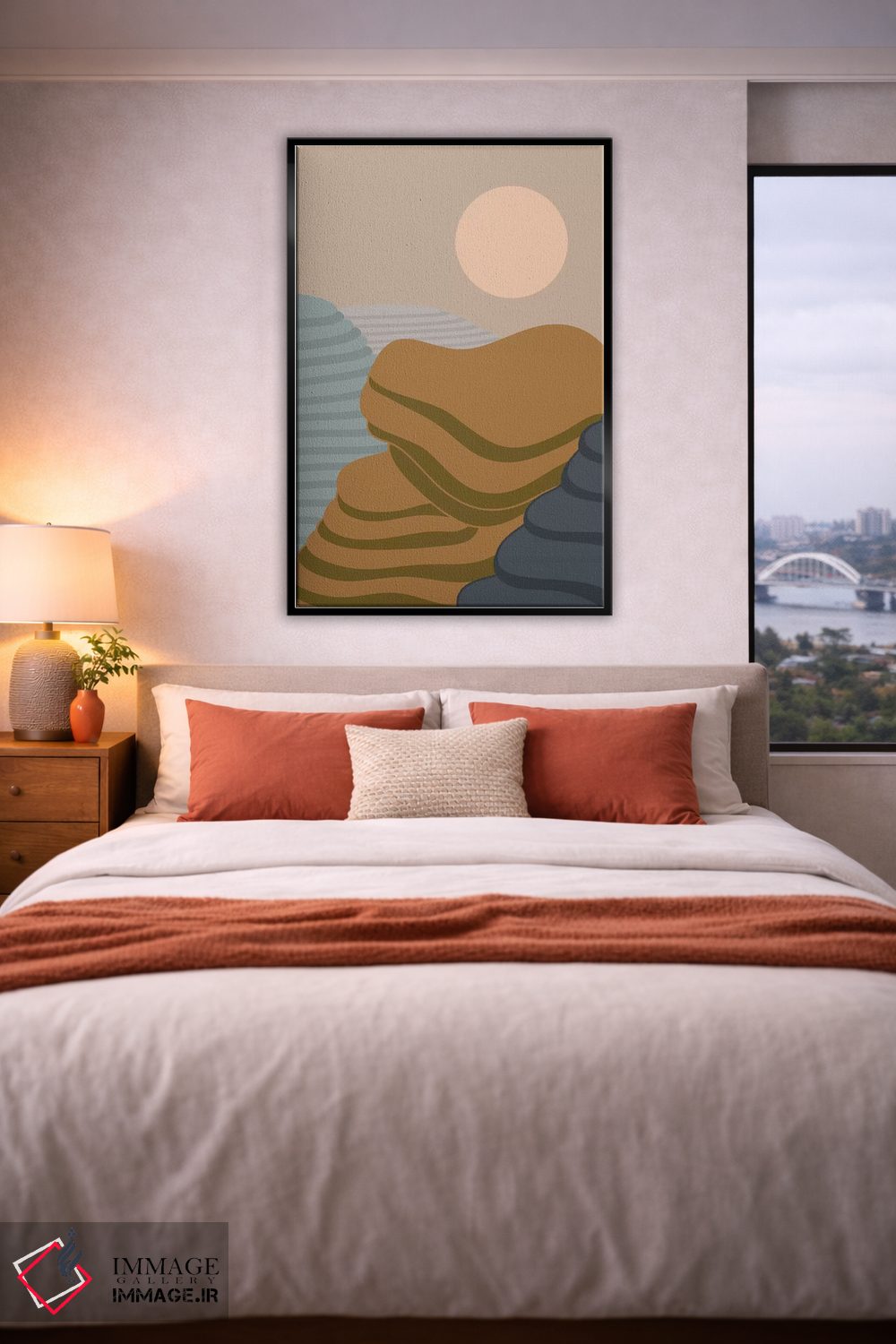 تابلو دکوراتیو مزارع پلکانی اثر فلت اول - D5B