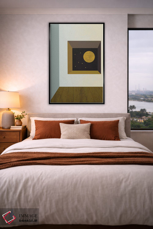 تابلو مینیمال اتاق اثر فلت اول - D4B