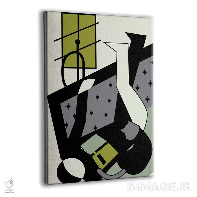 تابلو مدرن کتاب ها و گربه ها اثر فلت اول - نمای پرسپکتیو محصول