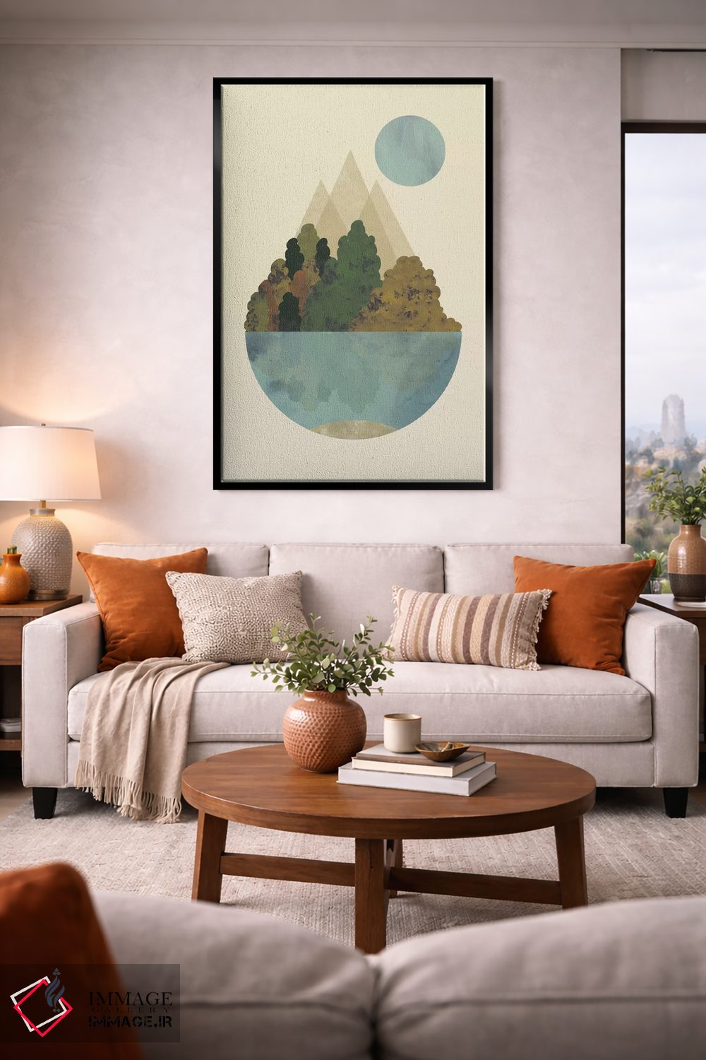 تابلو مینیمال پاییز اثر فلت اول - D3B