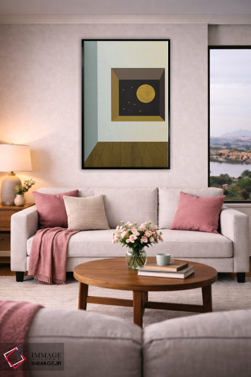 تابلو مینیمال اتاق اثر فلت اول - D5B