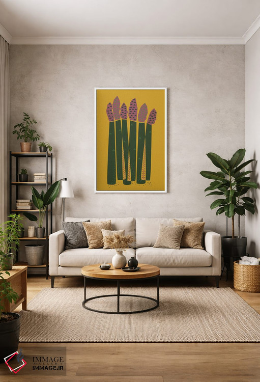 تابلو مدرن مارچوبه اثر فلت اول - D1W