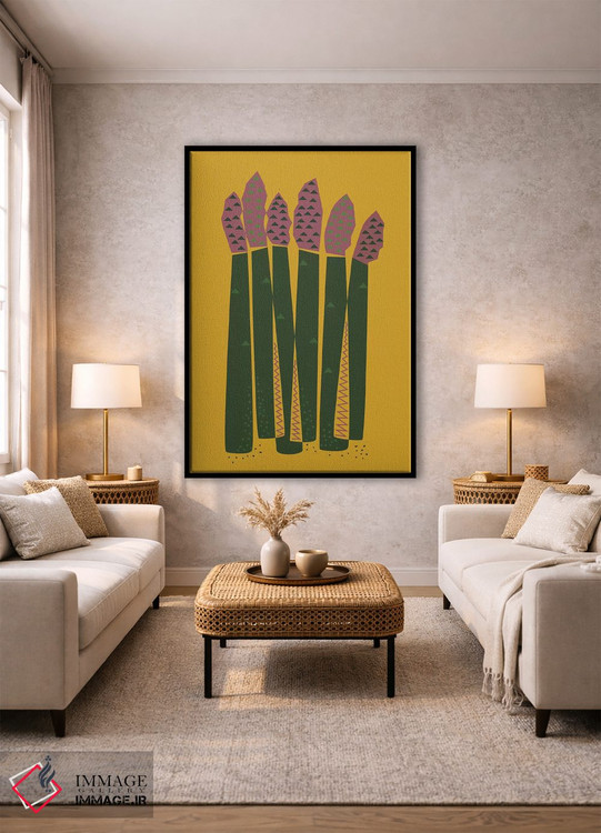 تابلو مدرن مارچوبه اثر فلت اول - D2B