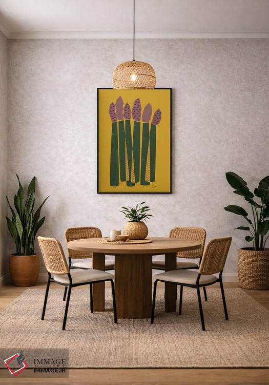 تابلو مدرن مارچوبه اثر فلت اول - D3B