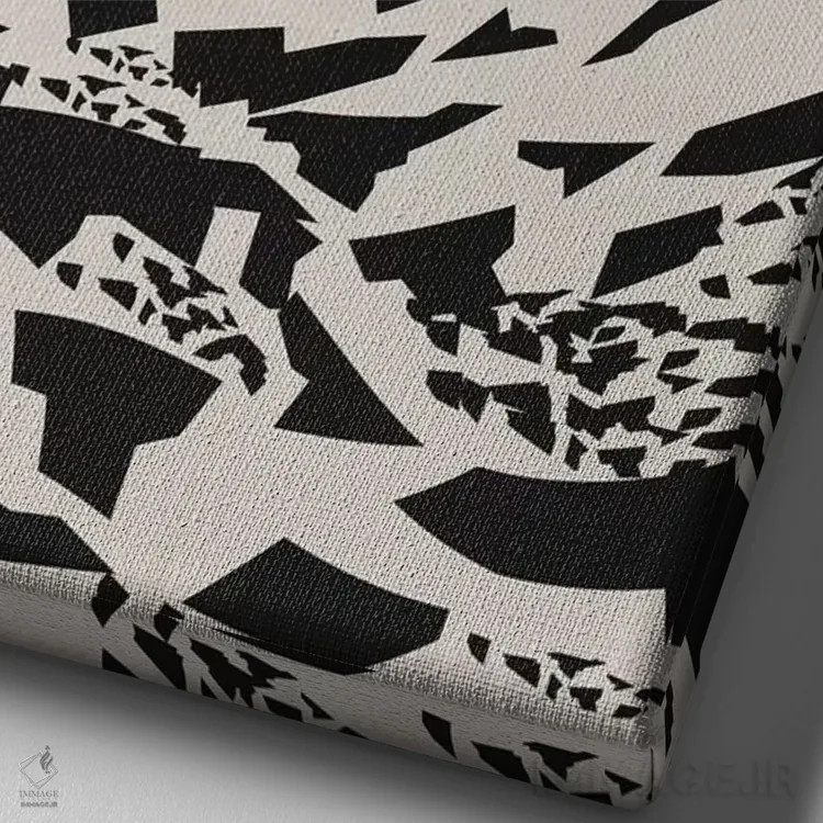 تابلو مینیمال تپه های وهم آلود اثر فلت اول - نمای نزدیک بافت بوم