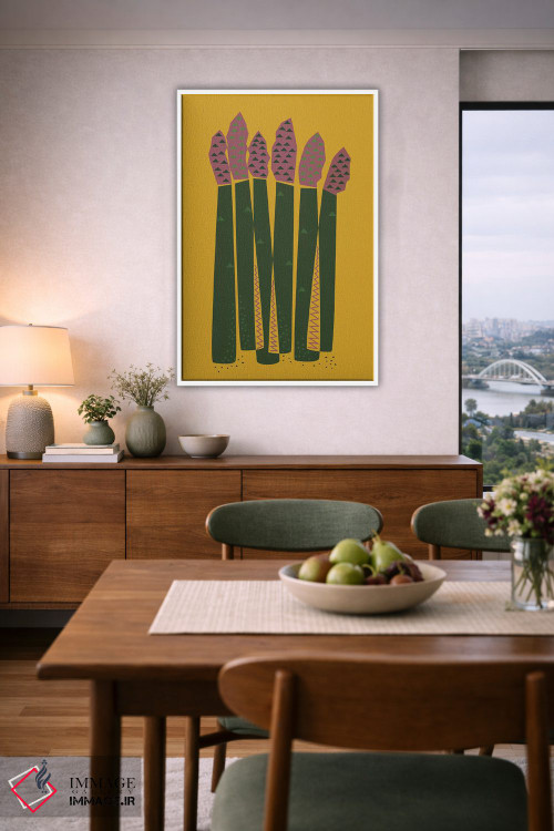 تابلو مدرن مارچوبه اثر فلت اول - D5W