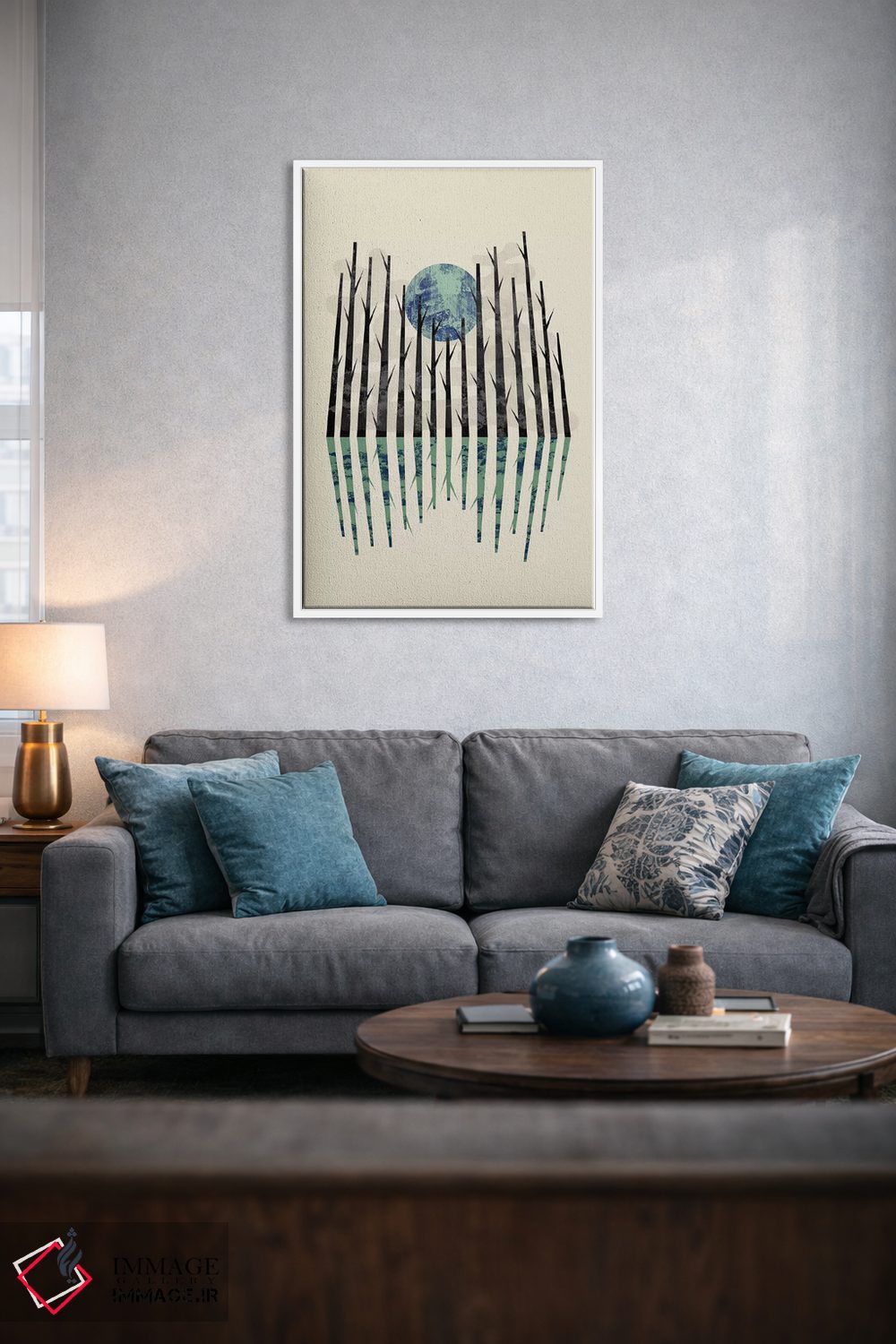 تابلو مینیمال جنگل کوچک سیاه اثر فلت اول - D3W