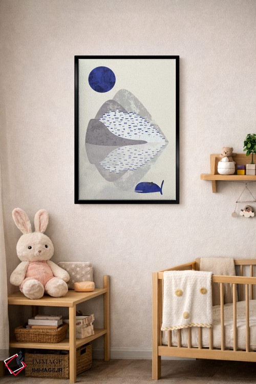 تابلو مینیمال خانه های ساحلی اثر فلت اول - D5B