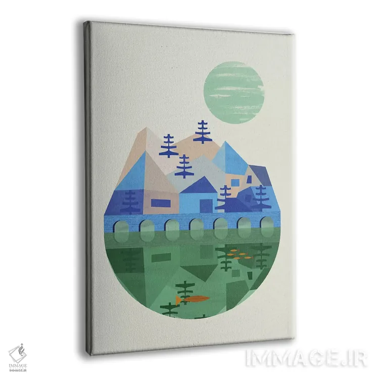 تابلو مینیمال پل اثر فلت اول - نمای پرسپکتیو محصول