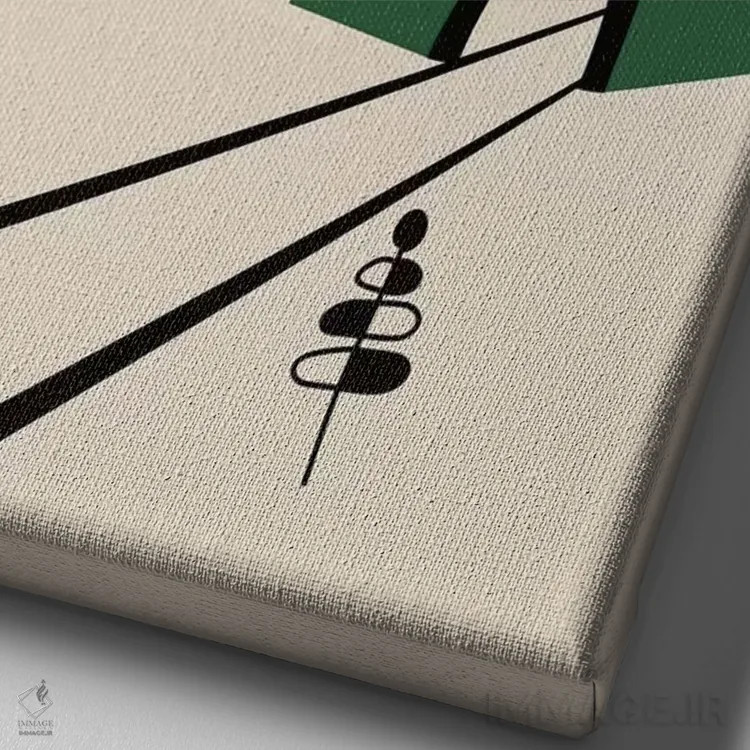 تابلو مینیمال تونل اثر فلت اول - نمای نزدیک بافت بوم