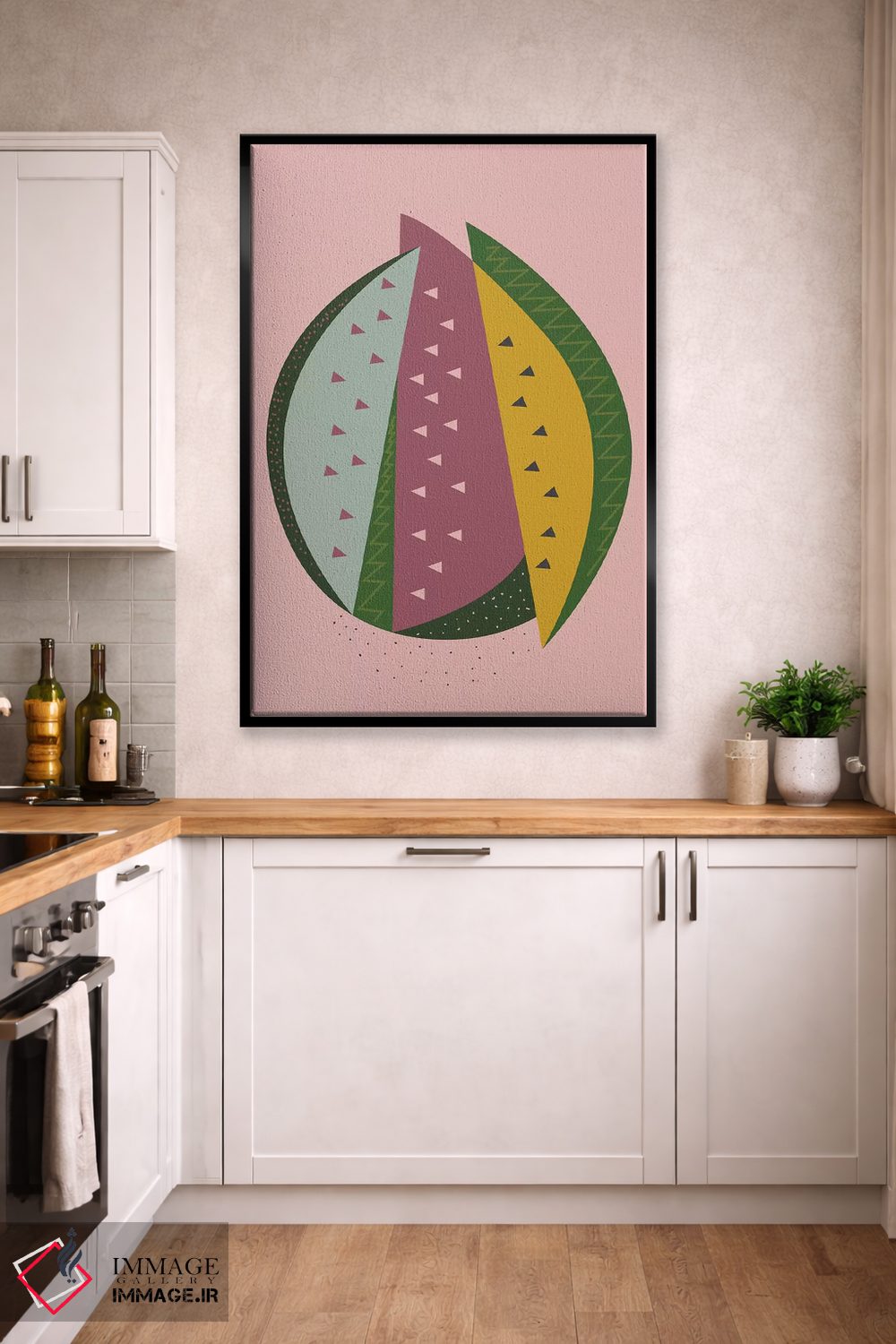 تابلو مینیمال هندوانه اثر فلت اول - D2B