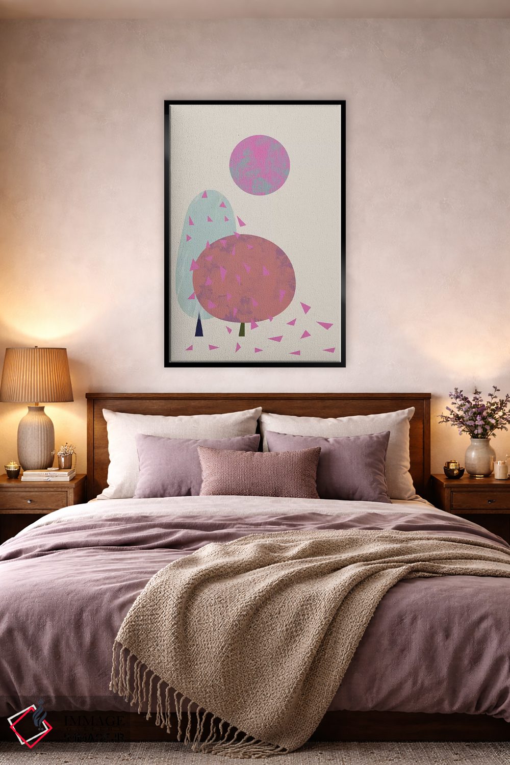 تابلو مینیمال درختان در باد اثر فلت اول - D4B