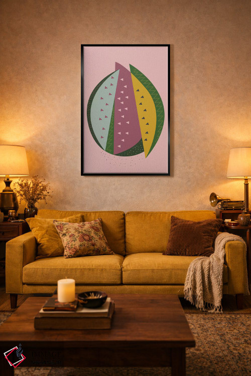 تابلو مینیمال هندوانه اثر فلت اول - D5B